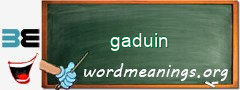 WordMeaning blackboard for gaduin